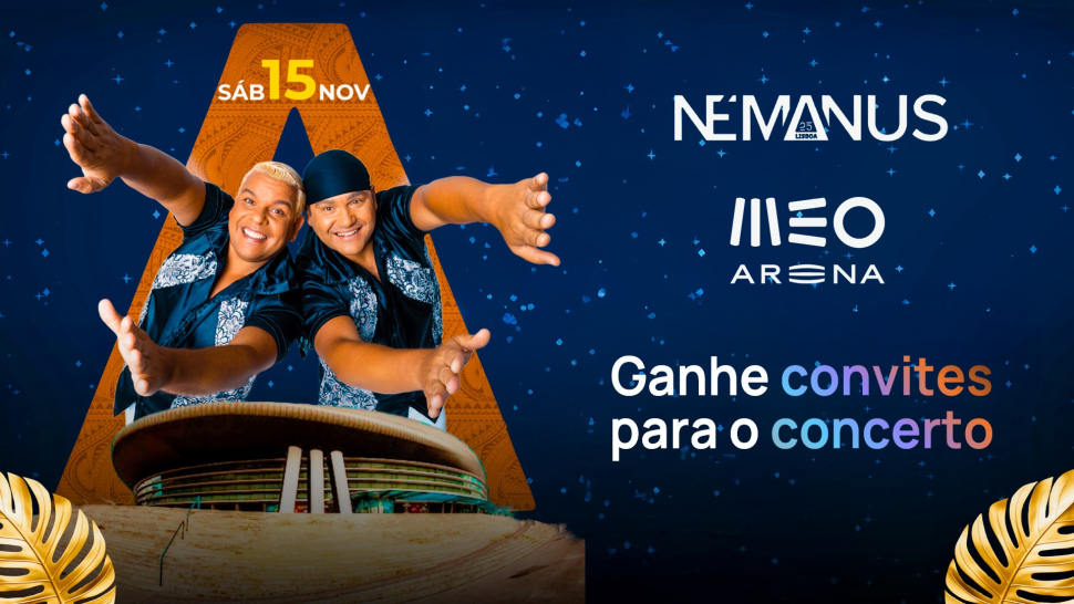 Venha ao concerto no  dia 15 de novembro, no MEO Arena – Lisboa. - TVI PASS