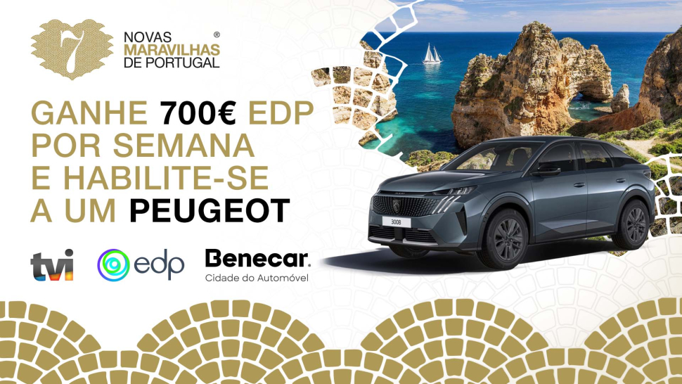 Ganhe um Peugeot e 1 ano de eletricidade - TVI PASS